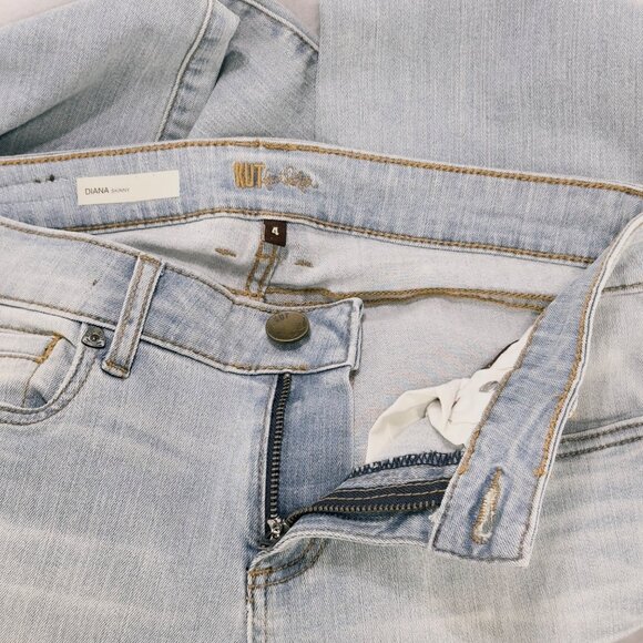 KUT from the KLOTH Womens Jeans Diana Skinny Light Wash Stretch 5 Pockets Size 4 - Picture 5 of 10